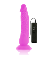 DIVERSIA - DILDO REALÍSTICO FLEXIBLE CON VIBRACIÓN LILA 21 CM -O- 4.9 CM