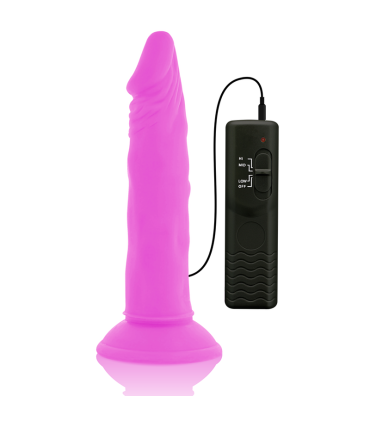 DIVERSIA DILDO REALISTICO FLEXIBLE CON VIBRACION LILA 23 CM O 43 CM