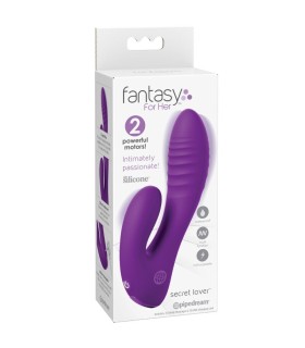 FANTASY FOR HER SECRET LOVER DOUBLE SPOT VIBRATOR GY CLITORIS RECHARGEABLE PURPLE
