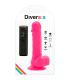 DIVERSIA DILDO REALISTICO FLEXIBLE CON VIBRACION ROSA 205 CM O 42 CM