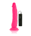 DIVERSIA - DILDO REALÍSTICO FLEXIBLE CON VIBRACIÓN ROSA 21 CM -O- 4.9 CM