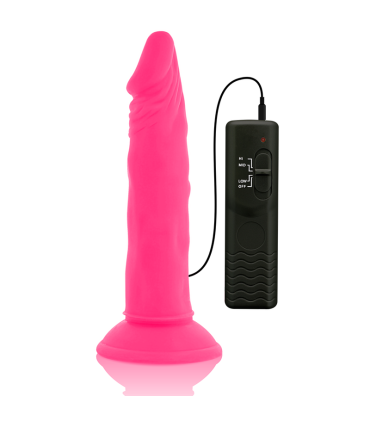 DIVERSIA DILDO REALISTICO FLEXIBLE CON VIBRACION ROSA 23 CM O 43 CM