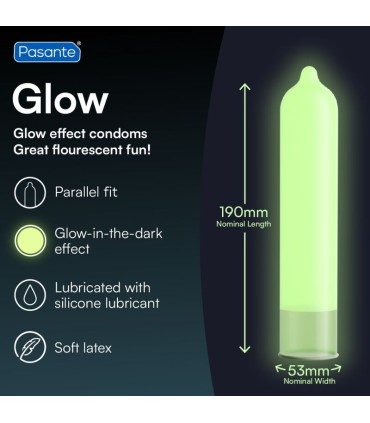 PASANTE GLOW CONDOMS BAG 144 UNITS BAG