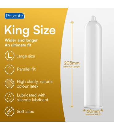 PASANTE CONDOMS KING SIZE 3 UNITS
