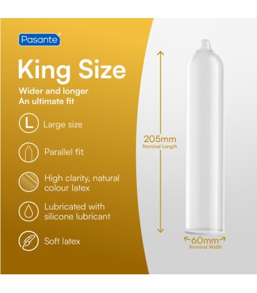 PASANTE CONDOMS KING SIZE BOX 144 UNITS