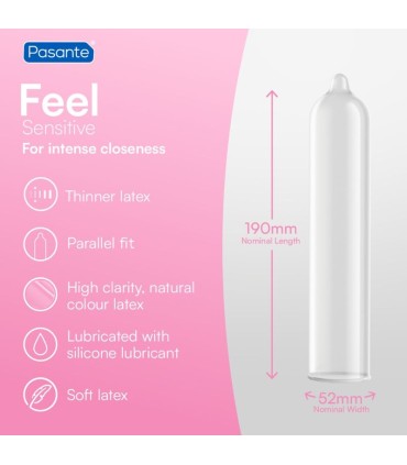 PASANTE SENSITIVE ULTRA FINE CONDOMS 12 UNITS