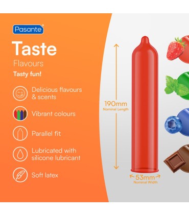 PASANTE CONDOMS FLAVORS 144 UNITS