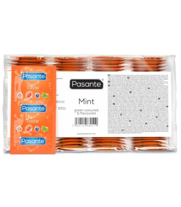 PASANTE CONDOMS FLAVOR MINT BAG 144 UNITS
