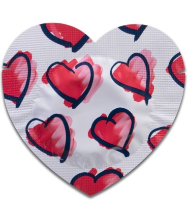 PASANTE CONDOMS RED HEART SHAPE BAG 144 UNITS