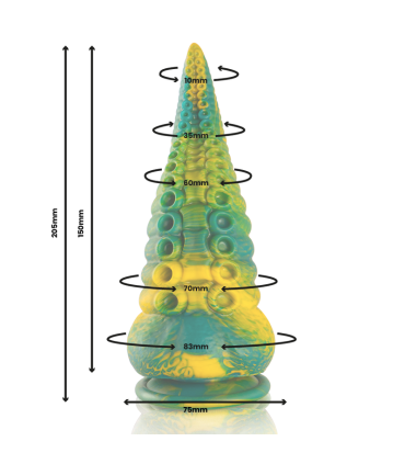 EPIC CETUS GREEN TENTACLE DILDO LARGE SIZE