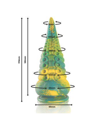 EPIC CETUS DILDO GREEN TENTACLE SMALL SIZE