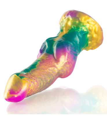 EPIC IRIS DILDO WITH RAINBOW TESTICLES OF PLEASURE