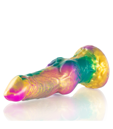 EPIC IRIS DILDO WITH RAINBOW TESTICLES OF PLEASURE