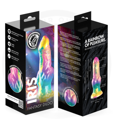 EPIC IRIS DILDO WITH RAINBOW TESTICLES OF PLEASURE