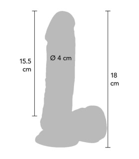 GET REAL DILDO 18 CM CON TESTICULOS VIBRADOR NATURAL