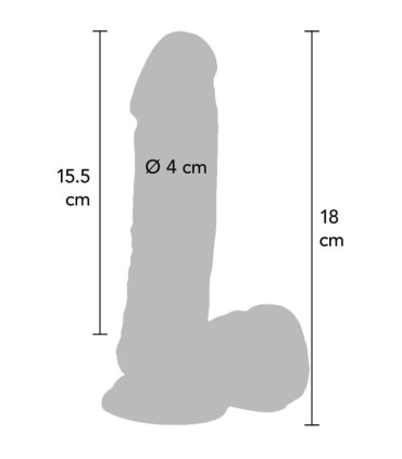 GET REAL DILDO 18 CM CON TESTICULOS VIBRADOR NATURAL