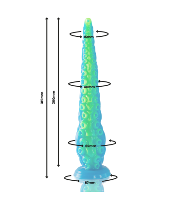 EPIC SCYLLA FLUORESCENT THIN TENTACLE DILDO LARGE SIZE