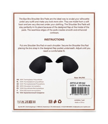 BYE BRA SHOULDER PROTECTORS SUPPORT BEIGE