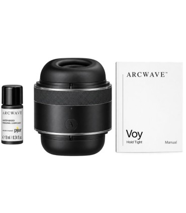 ARCWAVE VOY MALE STROKER WITH 8 PRESSURE SETTINGS BLACK 10 ML LUBRICANT INCLUDED