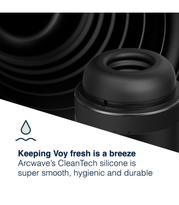 ARCWAVE VOY MALE STROKER WITH 8 PRESSURE SETTINGS BLACK 10 ML LUBRICANT INCLUDED