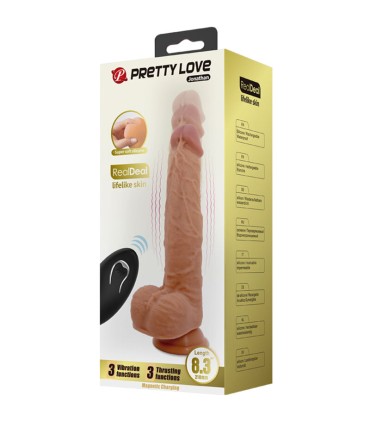 PRETTY LOVE JONATHAN DILDO SILICONA 3 VIBRACIONES 3 MEDIDAS INSERCION CONTROL REMOTO 21 CM