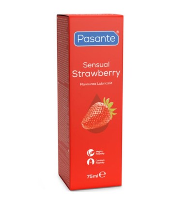 PASANTE SENSUAL STRAWBERRY WATER BASED STRAWBERRY FLAVOURED PERSONAL LUBRICANT 75 ML