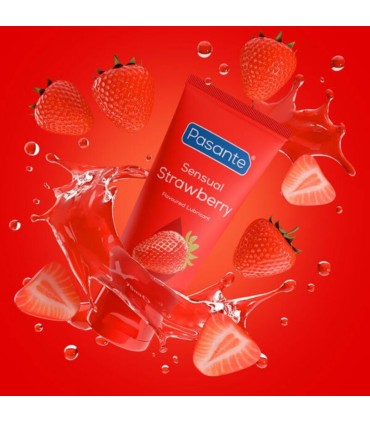 PASANTE SENSUAL STRAWBERRY WATER BASED STRAWBERRY FLAVOURED PERSONAL LUBRICANT 75 ML
