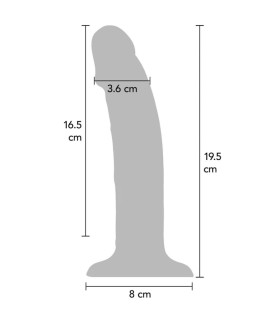 GET REAL DILDO REALISTA VIBRADOR DE SILICONA MORADO 195 CM