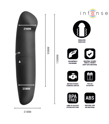 INTENSE PHIL G SPOT VIBRATOR BLACK 13 CM