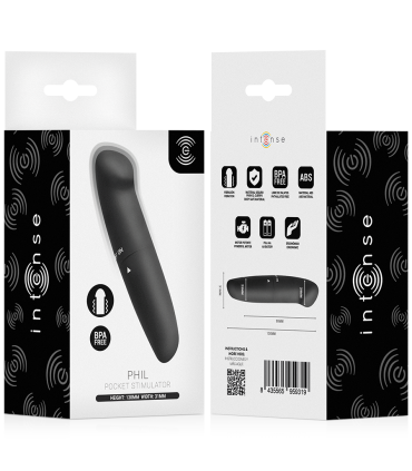 INTENSE PHIL G SPOT VIBRATOR BLACK 13 CM