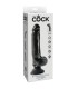 KING COCK DILDO VIBRADOR CON TESTICULOS 23 CM NEGRO