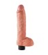 KING COCK DILDO VIBRADOR CON TESTICULOS 255 CM COLOR NATURAL