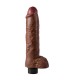 KING COCK DILDO VIBRADOR CON TESTICULOS 255 CM COLOR MARRON