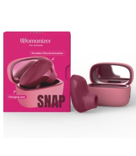 WOMANIZER SNAP SUCTION CLITORAL STIMULATOR 6 INTENSITY LEVELS CRUSHED BERRY
