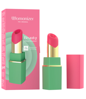 WOMANIZER BEAUTY SUCTION CLITORAL STIMULATOR 6 INTENSITY LEVELS GREEN AND PINK