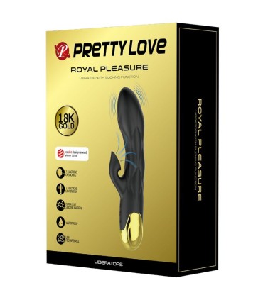 PRETTY LOVE VIBRADOR DE LUJO BANADO EN ORO RECARGABLE NEGRO