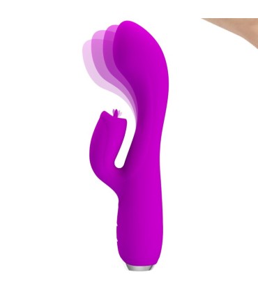 PRETTY LOVE GLORIA VIBRADOR CONEJO RECARGABLE IMPERMEABLE MORADO