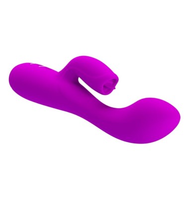 PRETTY LOVE GLORIA VIBRADOR CONEJO RECARGABLE IMPERMEABLE MORADO