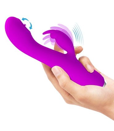 PRETTY LOVE RACHEL VIBRADOR RECARGABLE CON SUCCIONADOR MORADO
