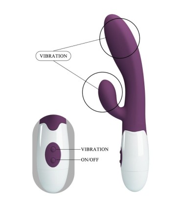 PRETTY LOVE ALVIS VIBRADOR RABBIT PUNTO G MORADO
