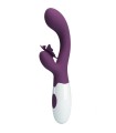 PRETTY LOVE - BUTTERFLY KISS VIBRADOR RABBIT & ESTIMULADOR PUNTO G MORADO