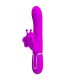 PRETTY LOVE VIBRADOR RABBIT MULTIFUNCION 4 EN 1 MARIPOSA FUCSIA