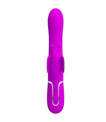 PRETTY LOVE VIBRADOR RABBIT MULTIFUNCION 4 EN 1 MARIPOSA FUCSIA