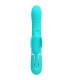 PRETTY LOVE VIBRADOR RABBIT MULTIFUNCION 4 EN 1 MARIPOSA VERDE AGUA