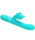 PRETTY LOVE VIBRADOR RABBIT MULTIFUNCION 4 EN 1 MARIPOSA VERDE AGUA