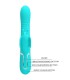 PRETTY LOVE VIBRADOR RABBIT MULTIFUNCION 4 EN 1 MARIPOSA VERDE AGUA