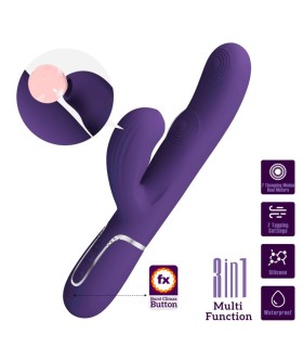 PRETTY LOVE PERLITA VIBRADOR PUNTO G 3 EN 1 MULTIFUNCION MORADO