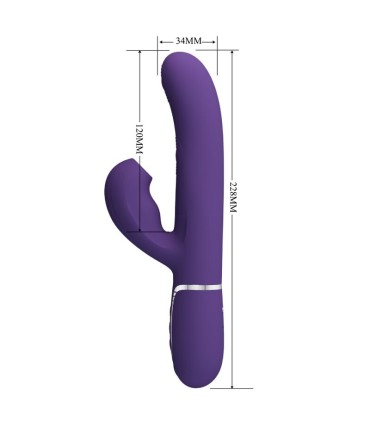 PRETTY LOVE PERLITA VIBRADOR PUNTO G 3 EN 1 MULTIFUNCION MORADO