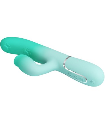 PRETTY LOVE GIGI VIBRADOR RABBIT MULTIFUNCION VERDE AGUA