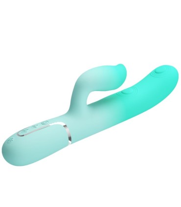 PRETTY LOVE GIGI VIBRADOR RABBIT MULTIFUNCION VERDE AGUA